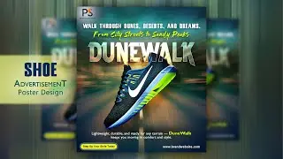 Shoe Advertisement Poster Design | Social Media Poster Design | Shoe Banner Design | Photoshop