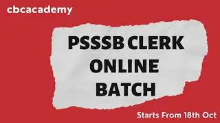 PSSSB Clerk Online Selection Batch Starts From 18th Oct || Our 534+ Selections @ PSSSB Clerk 2018