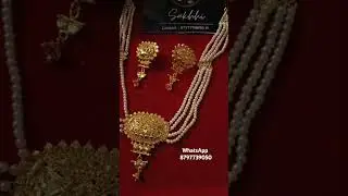 Beautiful  microgold plated pearl Nacklace set 💥1.5 grm forming #shorts #ytshorts #jewellery