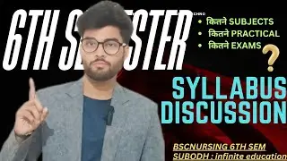 BSc Nursing 6th Semester Syllabus | Subjects, Practicals & Exams Explained | INC Based Syllabus