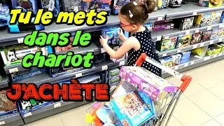 Tout ce que Massilya met dans le chariot nous l'achetons! que vas t elle acheté?