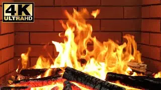 🔥 4K Fireplace Video Relaxation. Fireplace Mind Therapy. Relaxing Atmosphere. Cozy summer fireplace