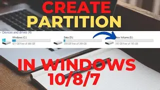 Creating and Formatting partitions on windows 10 T