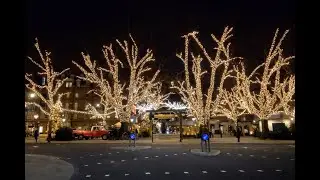 Driving through London on Christmas &ndash; Stunning 4K Night Tour of Central London
