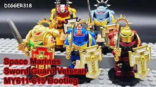 LEGO Warhammer 40K Space Marines Sword Guard Veteran MY611 615 Bootleg Toy Recenzja 4K