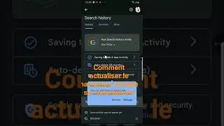 comment actualiser le navigateur Google Chrome sur smartphone #smartphone#googleandroid #tutorial