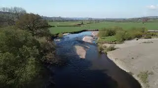 The River Tywi at Llangadog, Carmarthenshire, Wales -  April 2021