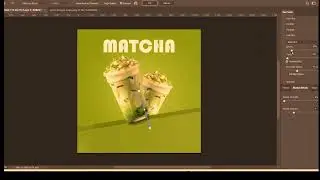 Matcha Drink Poster Design Tutorial | Buy 2 Get 1 Free | Step by Step