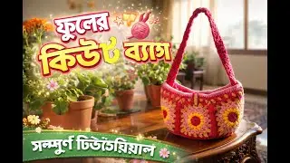 এই কিউট ফুল ব্যাগটা বানানো এত সহজ! 😍  Crochet Flower Bag Tutorial Beginner