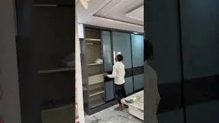 aristo wardrobe sliding doors #profile #interiordesign #toughened #noida