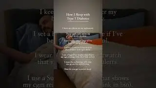 How I sleep with type 1 diabetes #t1d