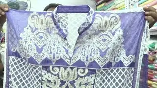 Cotton Designer Dress Materials in Madina Market-Hybiz.tv