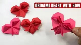 How to Make an Origami Heart with Bow ❤️ Valentine&rsquo;s Gift Idea
