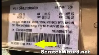 How to find your Chrysler paint code.