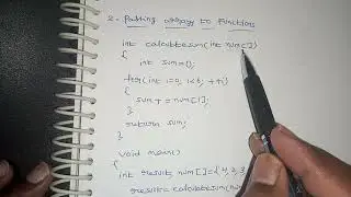 How to Pass Arrays as Argument to Function In C Programming: Lec- 28