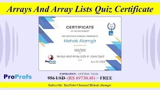 arrays and array lists in java quiz | proprofs typescript quiz