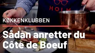 Anretning af Côte du Boeuf. Oplev ægte køkkenekstase! Holm hjælper dig med den perfekte servering!