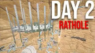 DAY 2 LIVING OUT OF THE RATHOLE ON ARKS MOST POPULATED CLUSTER - MES SOLO ARK