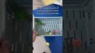 When students look in the prize box but I forgot to refill it