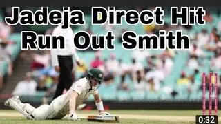 Jadeja run out Smith !! Rocket throw !! what a brilliant piece of fielding by Sir jadeja !!