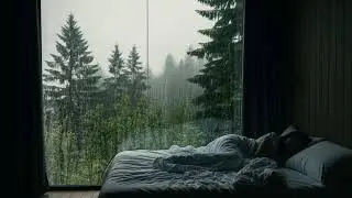 Rain on Window and Soft Cabin Ambience 🌧️ Relaxation, Sleep, and Mindful Calm