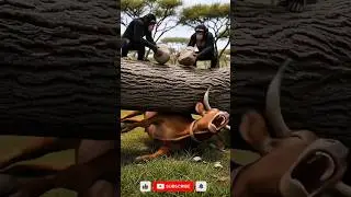 Kindness in the Wild 🦍 | Gorilla Saves Elderly Cow #KindGorilla #AnimalFriendship #GorillaRescue