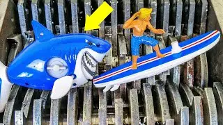 SHREDDING SHARK AND SURFER WIND UP TOYS! HOW TO RECYCLE PLASTIC! WHAT'S INSIDE?