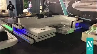 NATIVO mobili Italia - Divano di design IMPERIAL XL con illuminazione a LED