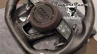Audi A5 Sportback F5 carbon steering wheel tailor made - Volante de carbono custom Audi A5 F5