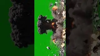 FREE No Copyright Plane Crashing Green Screen Template #chromakey #fireanimation #greenscreen