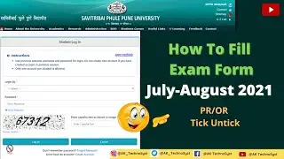 How to fill SPPU Exam Form July-August 2021 | PR/OR Tick or Untick | Online exam form