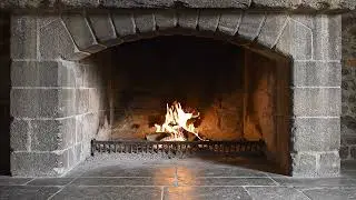 Cozy Stone Fireplace 🔥 Warm Crackling Fire Sounds for Reading, Relaxing & Focus