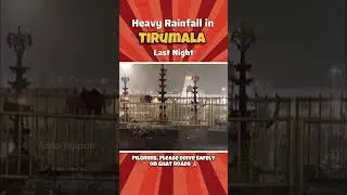 Heavy rainfall in Tirumala #tirumala #tirupati #balaji
