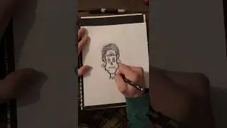 Daily Faces Challenge: Day 5/365 - Ballpoint Pen Sketch | Quick Art Timelapse 👀 #sketching #drawing