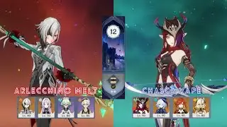 C1 Arlecchino Melt & C0 Chasca Vape (With Mavuika) | Abyss 5.3 Floor 12 | Genshin Impact