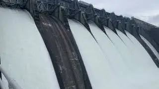 TVA opens the spillway gates open at Cherokee Dam near Jefferson City, TN