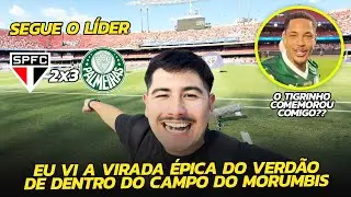 EU VI A VIRADA HISTÓRICA E ÉPICA DO VERDÃO DE DENTRO DO CAMPO NO MORUMBIS! São Paulo 2x3 Palmeiras