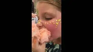 Cotton candy mustache