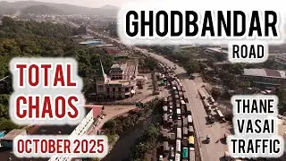 Ghodbunder road! Heavy Traffic ! #thane #ghodbandar #vasai #virar #mumbai #mumbaitraffic #miraroad