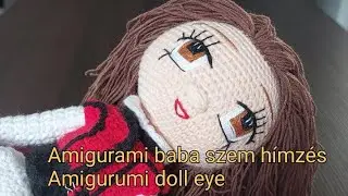 Amigurami baba szemének hímzése #baba#amigurami Amigurumi doll eye #amigurumi #doll #eye