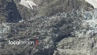 Monte Bianco, alte temperature: fiumi d'acqua dal ghiacciaio della Brenva