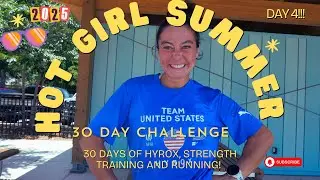 DAY 4/30 HOT GIRL SUMMER CHALLENGE!! HYROX WORKOUTS, STRENGTH TRAINING AND RUNNING PROGRAM!!!
