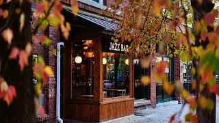 Relaxing Jazz Music ☕ Cozy Autumn Jazz Bar Ambience for Focus, Study & Work
