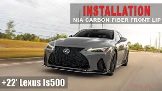 Lexus IS500 Carbon Fiber Front Lip | NIA Body Kits Install
