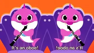 Baby Shark || Mommy Shark Playing Oboe Instrument Effects 