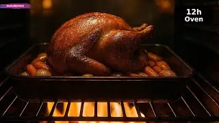 12H Thanksgiving Oven Ambience &ndash; Roasting Turkey (No Music)