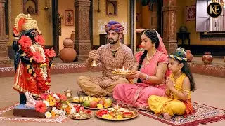 घर की चौखट पर विराजे ठाकुर जी, बाल कान्हा ने जोड़े हाथ || YMKN || Shree Krishan leela