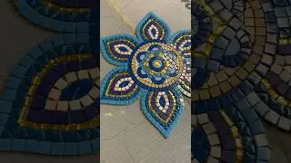 Mosaic table - part 2 🌊 #mosaic #art #table