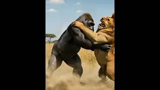 Clash of the Kings: Gorilla vs. Lion in the Wild