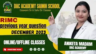 RIMC Previous Year Questions December 2023 | Full Paper with Solutions